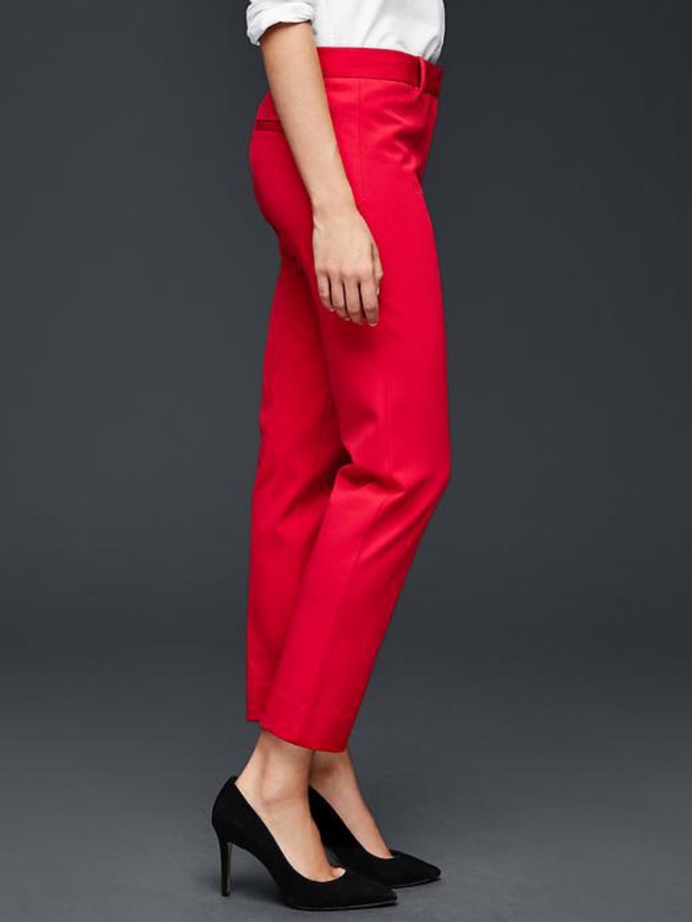 Gap Slim Cropped Trousers in Orange-Red - Women